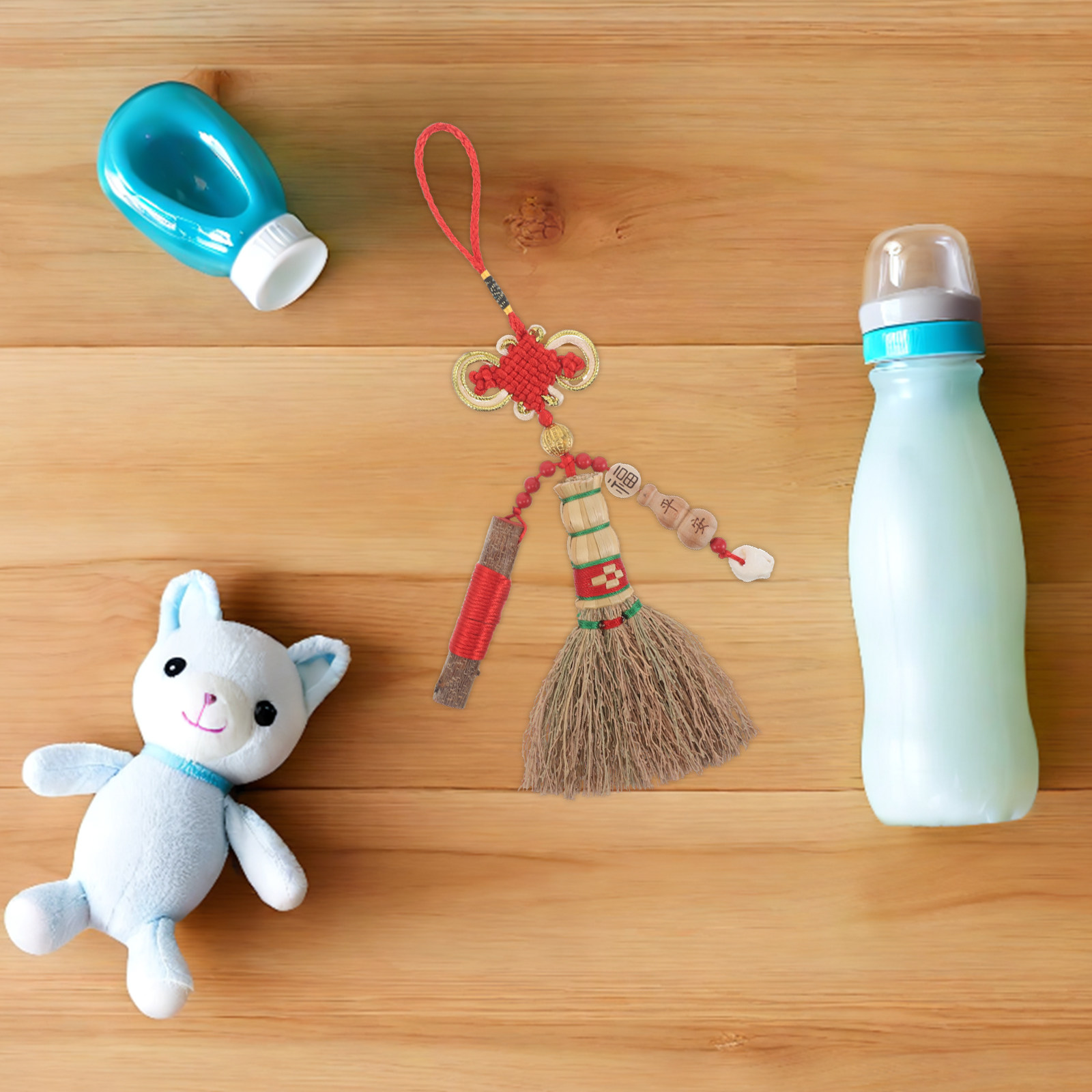 Baby Nursery Vintage - Crib Small Broom Pendant Bedside Lucky