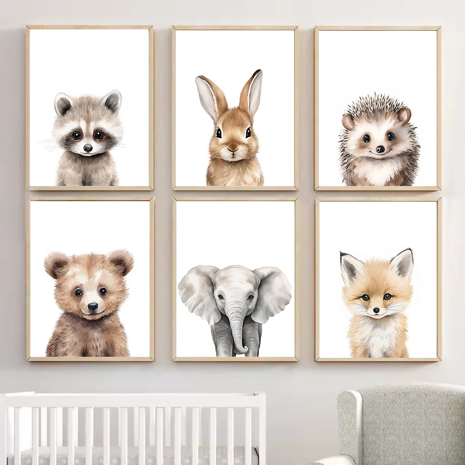 1PC Watercolour Woodland Fores - огляд і ціна Baby Nursery Pictures