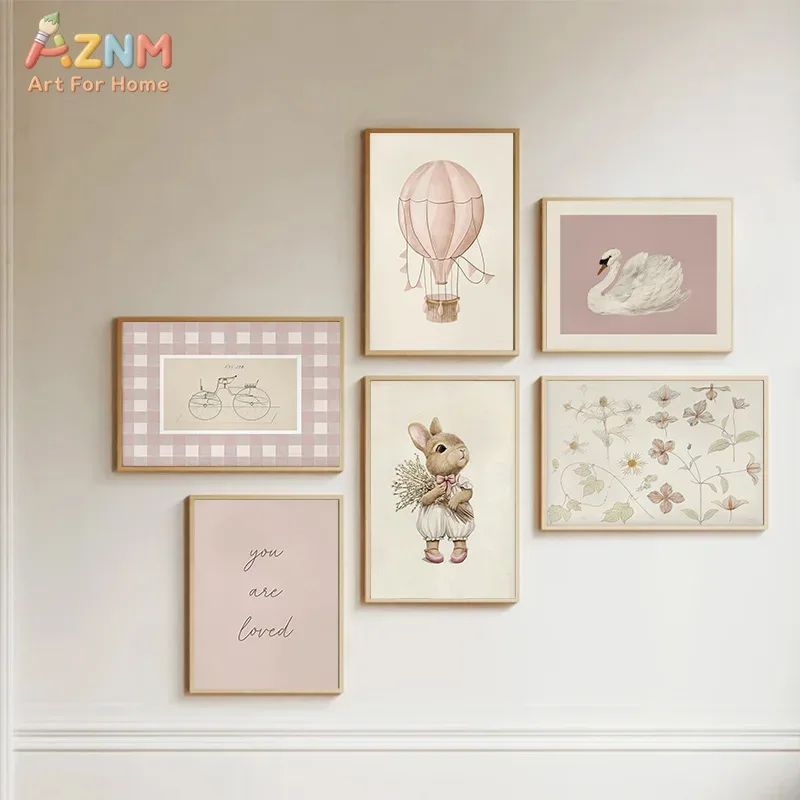 AZNM Boho Bunny Hot Air Balloo - огляд і ціна Baby Nursery Vintage