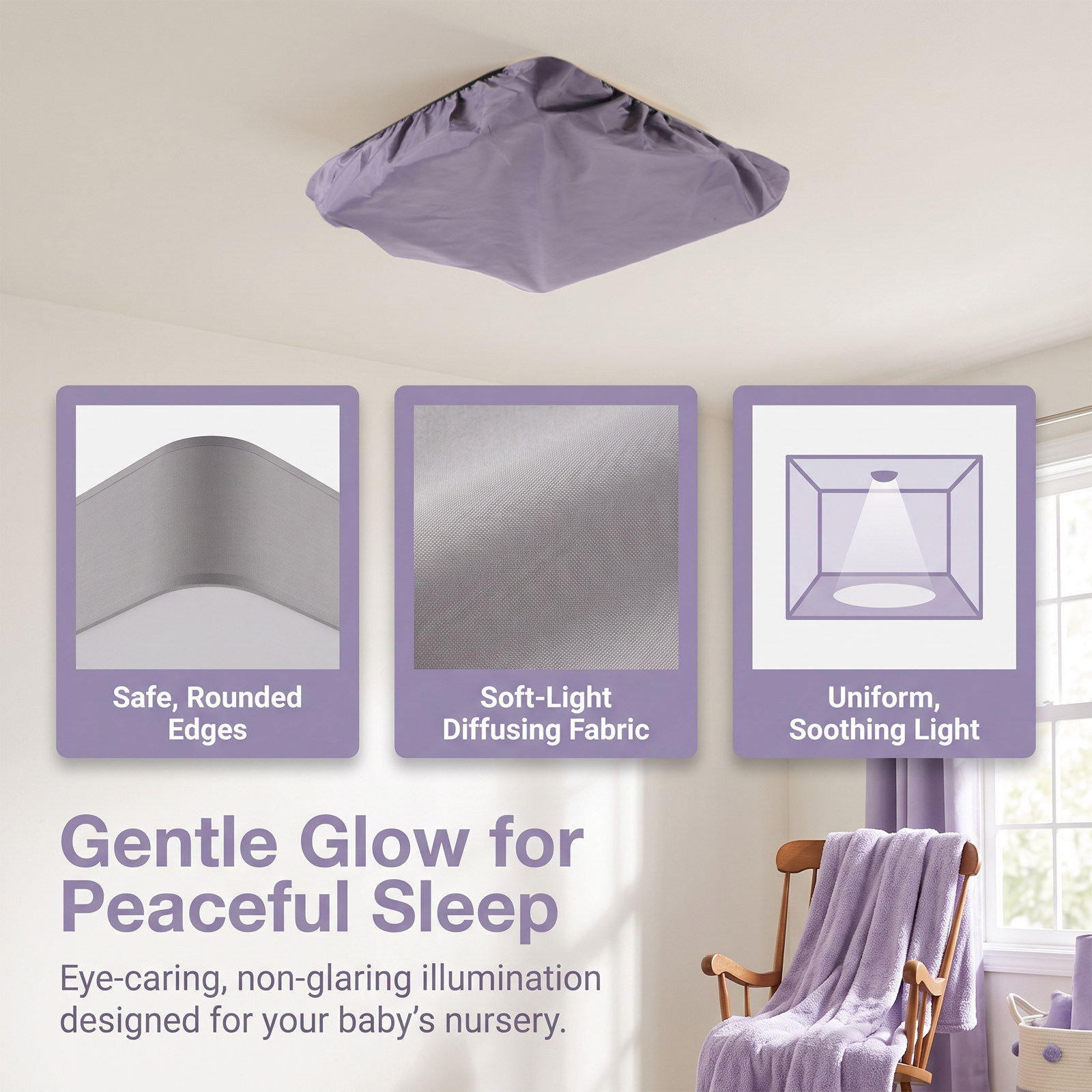 Baby Ceiling Light Fabric Lamp - огляд і ціна Baby Nursery Light Shade