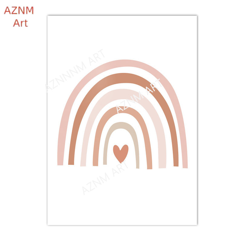 1/3PCS ，Cartoon Heart Rainbow  - огляд і ціна Baby Nursery Pictures