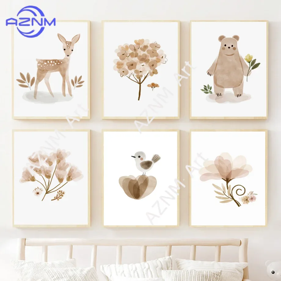 Boho Nursery Wall Art Canvas - - огляд і ціна Baby Nursery Pictures