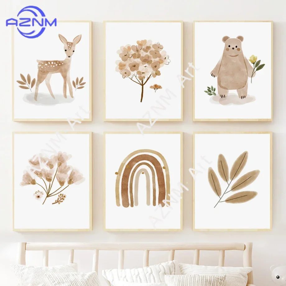 Boho Nursery Wall Art Canvas - - огляд і ціна Baby Nursery Pictures