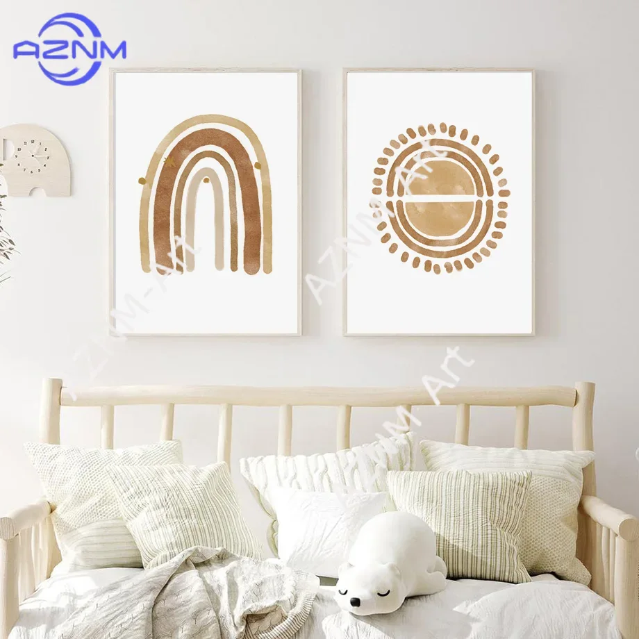 Boho Nursery Wall Art Canvas - - огляд і ціна Baby Nursery Pictures