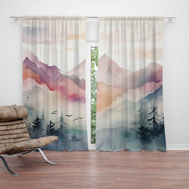 Mountain Forest Nursery Curtai - огляд і ціна Baby Nursery Blackout Curtains