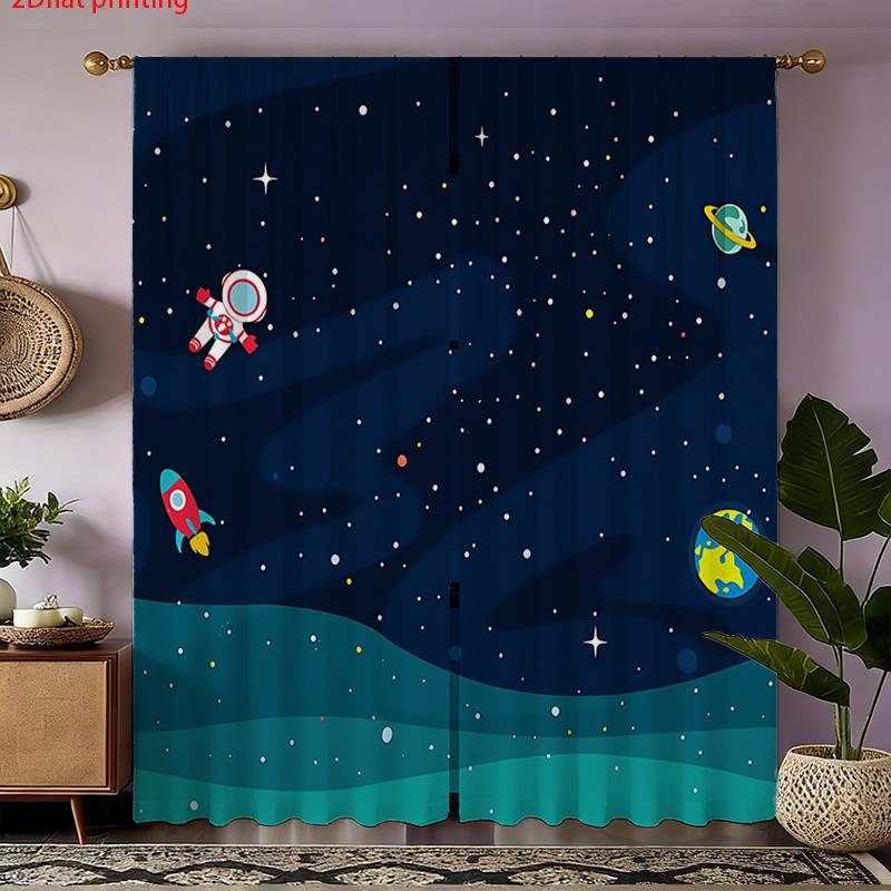 Cartoon Space Astronaut Curtai - огляд і ціна Baby Nursery Blackout Curtains
