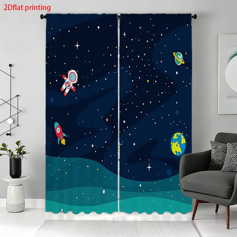 Cartoon Space Astronaut Curtai - огляд і ціна Baby Nursery Blackout Curtains