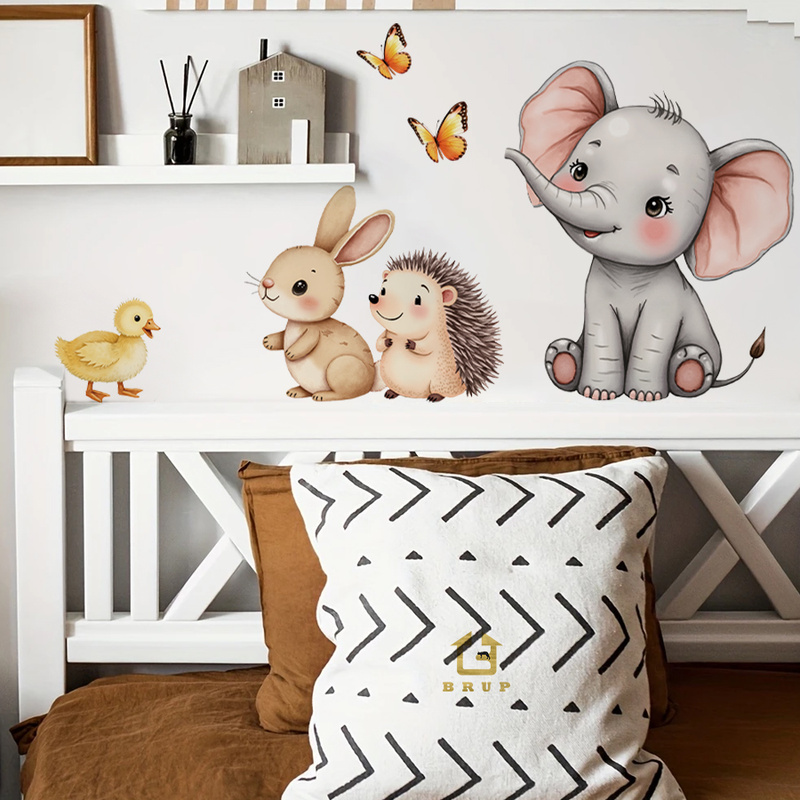 Cartoon Animal Wall Sticker -  - огляд і ціна Baby Nursery Pictures