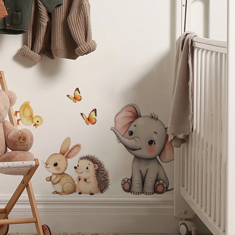 Cartoon Animal Wall Sticker -  - огляд і ціна Baby Nursery Pictures
