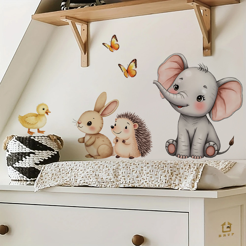 Cartoon Animal Wall Sticker -  - огляд і ціна Baby Nursery Pictures