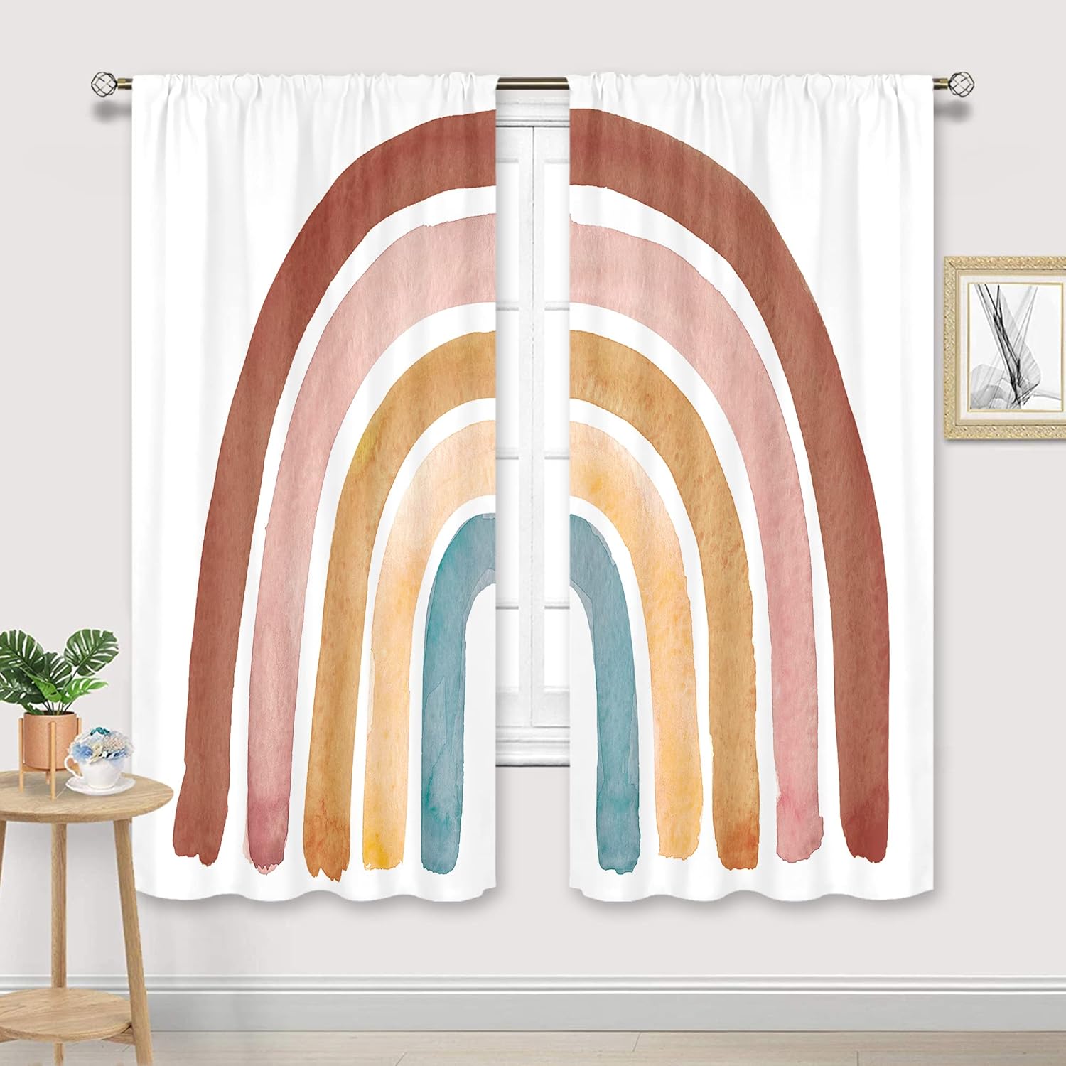 Kids Boho Rainbow Curtains for - огляд і ціна Baby Nursery Vintage