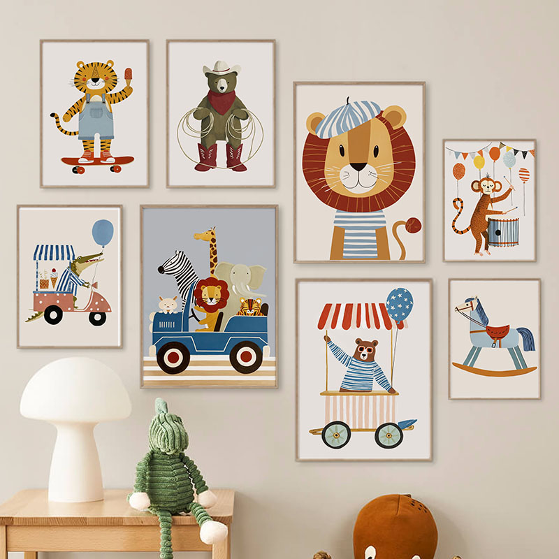 Funny Cartoon Animal Car Ballo - огляд і ціна Baby Nursery Pictures