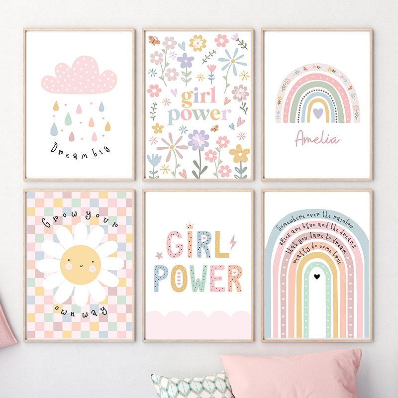 Sun Flower Rainbow Cloud Heart - огляд і ціна Baby Nursery Pictures
