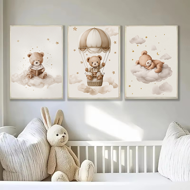 3pcs/set Bohemian Teddy Bear A - огляд і ціна Baby Nursery Pictures