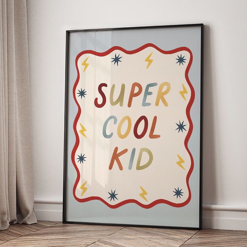 Funny Cartoon Super Cool Kid N - огляд і ціна Baby Nursery Pictures